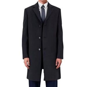 MICHAEL Michael Kors Kavon Wool and Cashmere Overcoat Dark Gray Size 38R